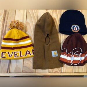 Bundle of four men’s winter hats